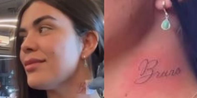 Vídeo: emocionada, jovem tatua nome de namorado e descobre que ele é casado