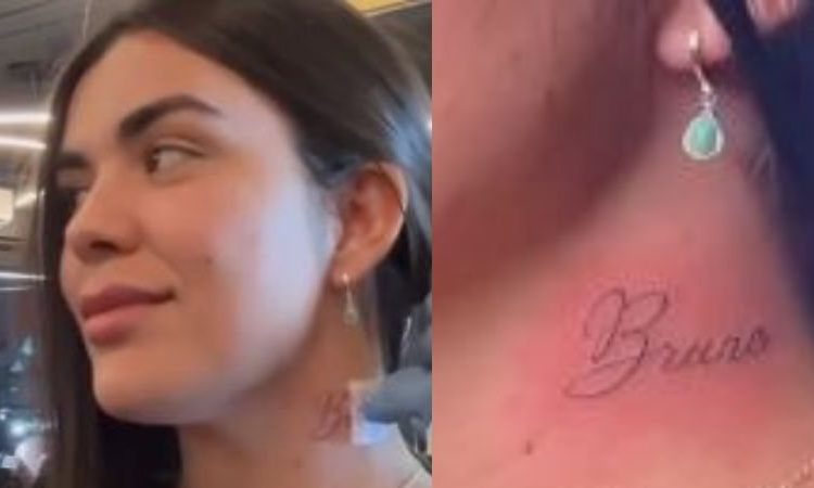 Vídeo: emocionada, jovem tatua nome de namorado e descobre que ele é casado