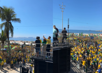 Bolsonaro leva multidão de apoiadores à Copacabana em ato manifesto