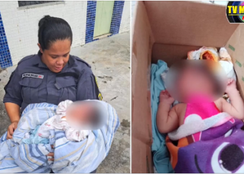 Bebê é encontrado abandonado dentro de caixa de papelão em Manaus