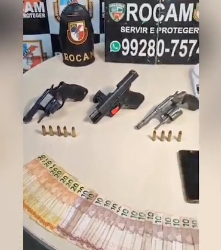 MANCO DO CRIME – Rocam prende homem com drogas dentro de mochila no Japiim