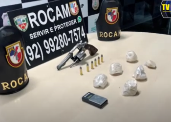 AGORA | Homem é preso com arma e drogas em Manaus