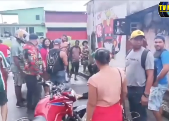 FOI SURRA! População agride com socos homem que fazia assaltos na Av. Camapuã