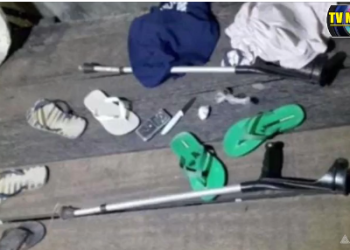 É UM MILAGRE – Homem que vendia drogas larga as muletas e sai correndo ao ver a PM na ZL de Manaus