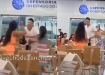 "Do nada uma traição", esposa faz barraco ao pegar 'alecrim dourado' com grávida em shopping de Manaus; VÍDEO