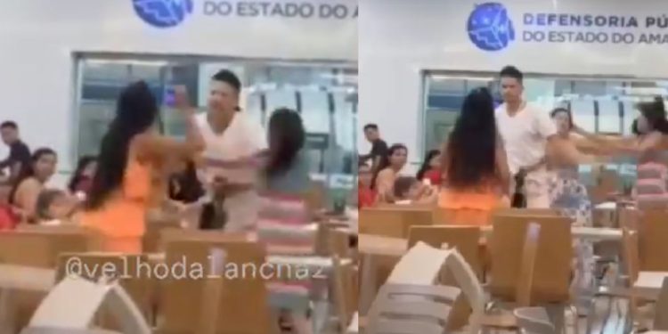 "Do nada uma traição", esposa faz barraco ao pegar 'alecrim dourado' com grávida em shopping de Manaus; VÍDEO