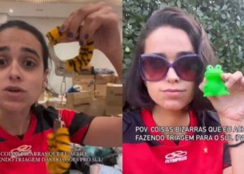 A voluntária no Rio de Janeiro Renata Protta, 26 anos, divulgou nas redes sociais o momento em que achou. Vídeo: