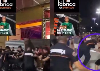 Um vídeo divulgado nas redes sociais mostra o momento em que um jovem, não identificado é agredido. Vídeo flagra