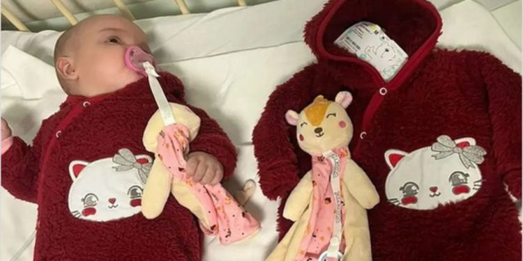 A bebê Agnes da Silva Vicente, de sete meses, foi encontrada morta hoje em Canoas (RS). Ela estava. Bebê gêmea