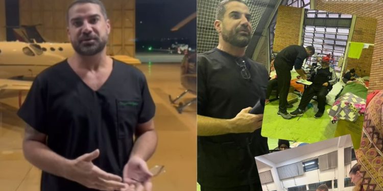 O cardiologista Leandro Medice, do Espírito Santo, que estava no Rio Grande do Sul prestando apoio às. Médico que