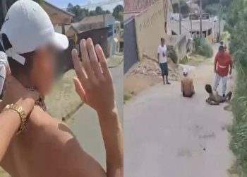 Um vídeo divulgado nas redes sociais mostra o momento em que membros do ‘Tribunal do crime’ torturam. ‘Tribunal do