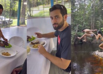 Vídeos: Isabelle apresenta tambaqui com farinha e banho de rio em Presidente Figueiredo a Matteus