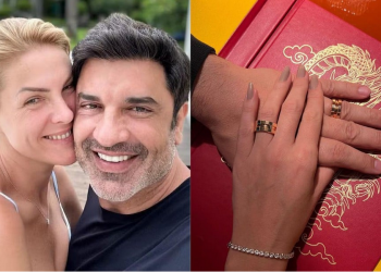 Edu Guedes fez uma surpresa em um jantar romântico e pediu Ana Hickmann em casamento. A apresentadora. Ana Hickman