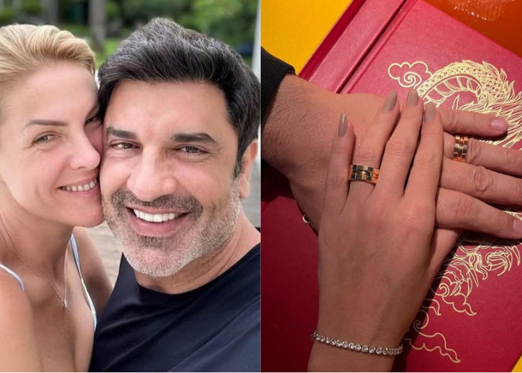 Edu Guedes fez uma surpresa em um jantar romântico e pediu Ana Hickmann em casamento. A apresentadora. Ana Hickman