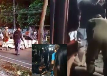 Vídeos divulgados nas redes sociais mostram como ficou os carros envolvidos em um grave acidente na noite. Vídeo: