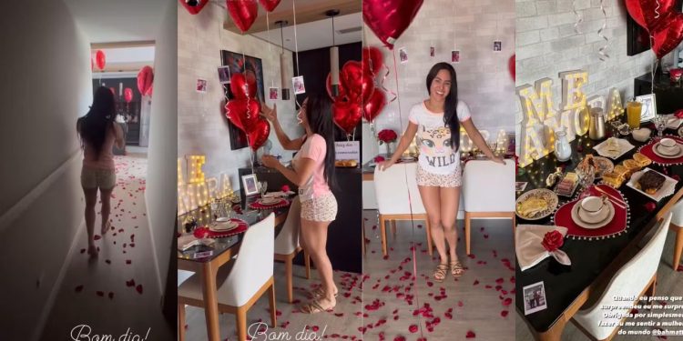 O amor está no ar e as surpresas românticas também. Matteus Amaral acordou Isabelle Nogueira com um. Matteus faz