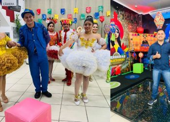 O Arraial do Maskate desta quinta-feira (13) foi bom de mais, sô! Além de muita música, danças típicas. Arraial