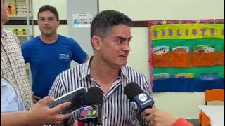 Coletiva- Prefeito David Almeida fala sobre a Reinauguração da escola municipal Monte Horebe