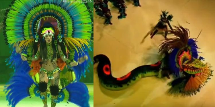 VÍDEO: Pública vibra ao ver cunhã-poranga do Caprichoso, Marciele Alburquerque, se transformando na 'Cobra Grande'