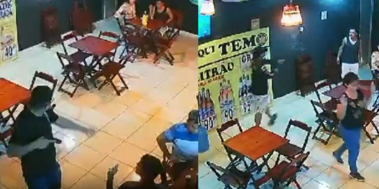 Câmera filma bandidos fazendo 'a limpa' em loja da conveniência na zona centro-oeste de Manaus