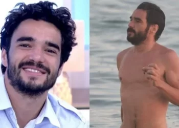 TAVA MURCHO? Ator Marcelo Serrado diz que ficou chocado ao ver tamanho da ‘mala’ de Caio Blat