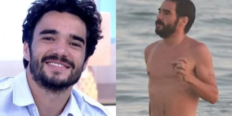 TAVA MURCHO? Ator Marcelo Serrado diz que ficou chocado ao ver tamanho da ‘mala’ de Caio Blat