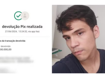 Imagina receber uma notificação bancária de um PIX de R$ 100 mil enviado por engano? O estudante. Universitário