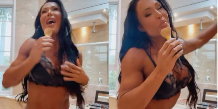 Gracyanne Barbosa esquentou a web na noite de domingo (30). A musa fitness compartilhou um vídeo onde. Vídeo: