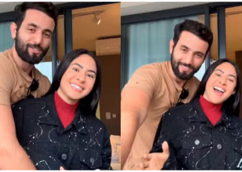 Matteus pegou Isabelle Nogueira de surpresa ao falar de casamento durante um vídeo em que aparecem juntos. Matteus pega.