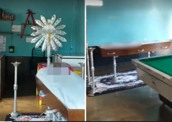 Com música e em um lugar um tanto inusitado, em um bar, o velório de Edilson Roberto da Silva, mais. Vídeo: