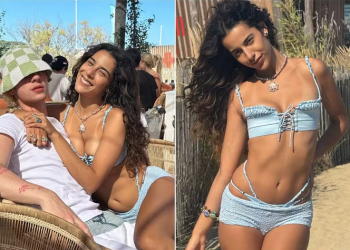 Marina Sena tem aproveitado ao máximo a viagem que faz com o namorado, Juliano Floss, e a amiga Anitta. Marina Sena