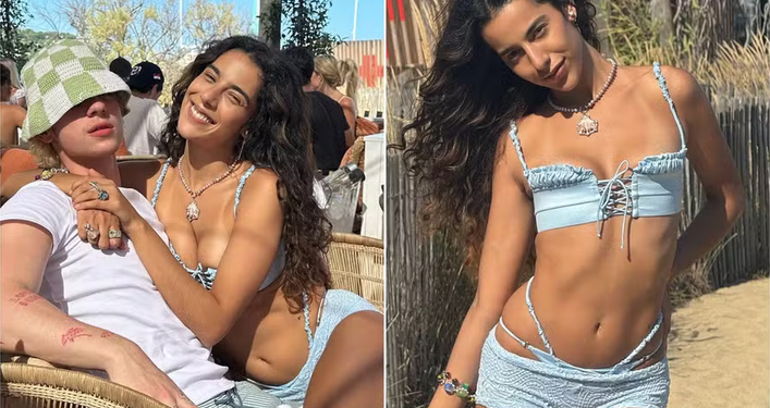 Marina Sena tem aproveitado ao máximo a viagem que faz com o namorado, Juliano Floss, e a amiga Anitta. Marina Sena