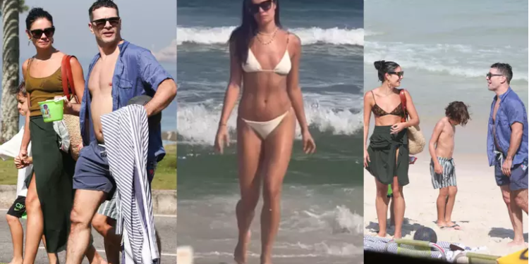 Aproveitando o calor fora de época no Rio de Janeiro e folga das gravações do remake da novela "Renascer. Xamã posta