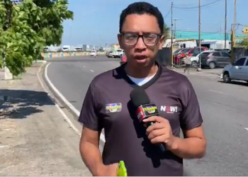 Em Manaus, motociclista tem perna quebrada em grave acidente