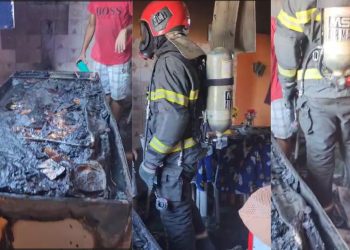 Um princípio de incêndio, supostamente ocasionado por um curto-circuito em uma geladeira, atingiu uma. Curto-circuito