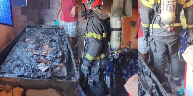 Um princípio de incêndio, supostamente ocasionado por um curto-circuito em uma geladeira, atingiu uma. Curto-circuito