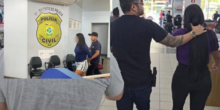 A funcionária de uma loja de eletrodomésticos foi presa junto com outras três pessoas, que seriam seus. Funcionária de