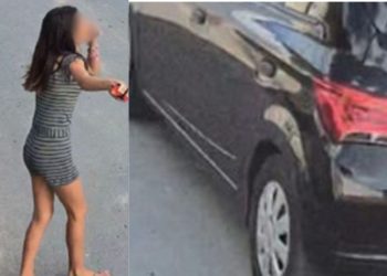 A câmera de segurança de uma casa flagrou o momento em que uma adolescente conseguiu escapar de um sequestro. Câmera