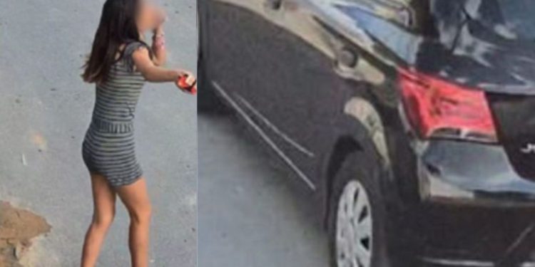 A câmera de segurança de uma casa flagrou o momento em que uma adolescente conseguiu escapar de um sequestro. Câmera