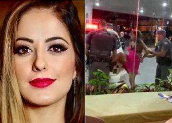 A modelo Ana Paula Leme foi detida em flagrante na noite de sábado (20) após bater em um policial em uma. Ex-panicat