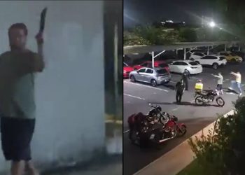 O homem que foi agredido por três motoboys dentro de um condomínio no bairro de Flores, recebeu alta do. Homem.