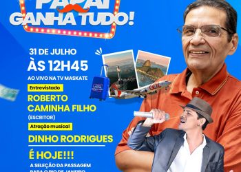 É HOJE!!! O programa Papai Ganha Tudo! vai presentear seu paizão com uma passagem ida/volta para o Rio de Janeiro