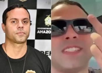 O delegado Ericson Tavares se entregou à polícia na noite de terça-feira (23), após ter sua prisão. Delegado que