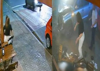 VEJA momento que mãe e filha morrem atropeladas após carro invadir restaurante