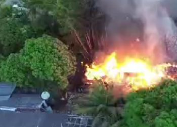 Vídeos: Casa de madeira vira cinzas após incêndio no Tancredo Neves