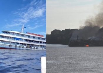 Quatro pessoas seguem desaparecidas e sete ainda estão internadas após embarcação pegar fogo em Uarini