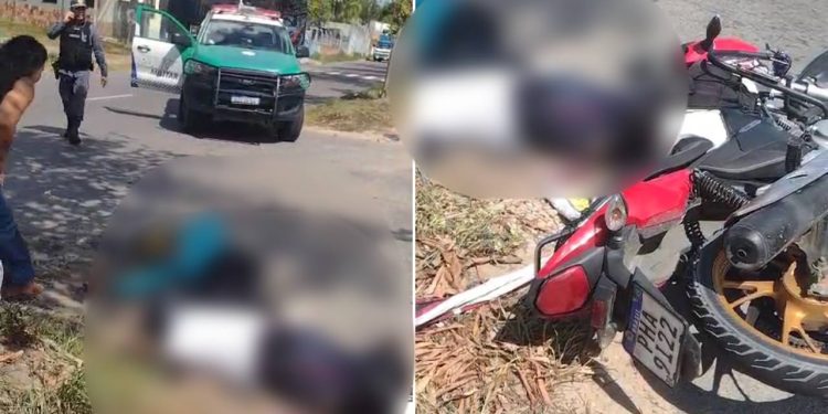 VÍDEO: Motociclista perde controle e fica ferido no Nova Cidade em Manaus