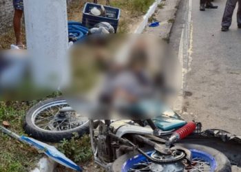 Dupla fica ferida em grave acidente na Av. Santos Dumont em Manaus