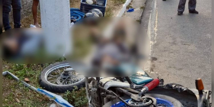 Dupla fica ferida em grave acidente na Av. Santos Dumont em Manaus