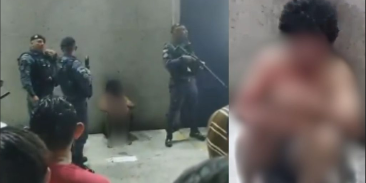 O homem que apanhou de populares na rua Alfredo Paes Barreto, bairro de Petrópolis, zona Sul de Manaus. Homem que